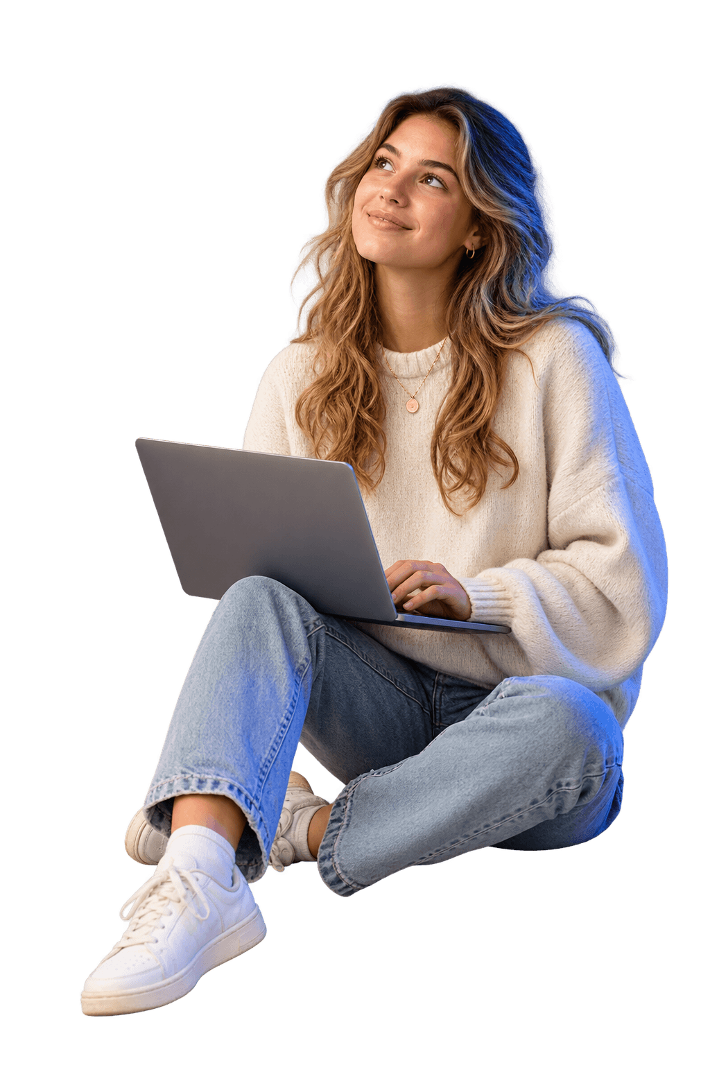 Student met een laptop